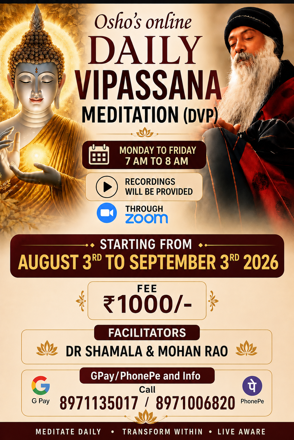 DVP - Daily Vipassana Practice - ONLINE