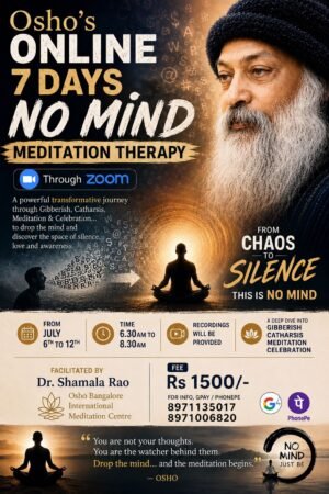 7 Days ONLINE No-Mind Meditation Therapy